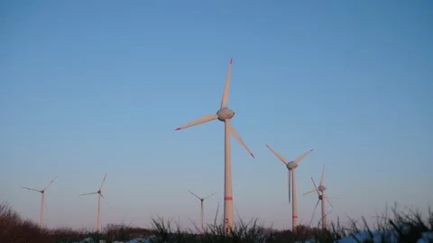 Wind mill turbines Stock Footage 262381869