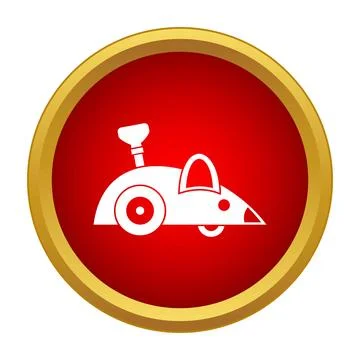Wind up mouse toy icon illustration button Illustrazione stock