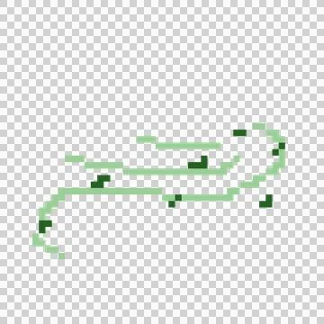 Wind moving air pixel art Stock Illustration