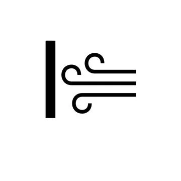 Wind Noise Against the Wall Solid Flat Vector Icon Isolated on White Backgrou イラスト素材