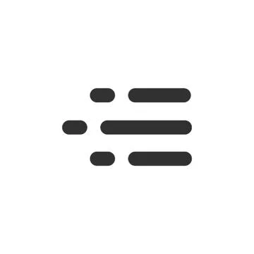 Wind or fog icon in flat style isolated on grey background. For your design,  Illustrazione stock