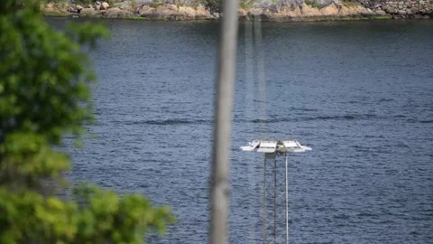 Wind over water with foreground Video stock 132134977