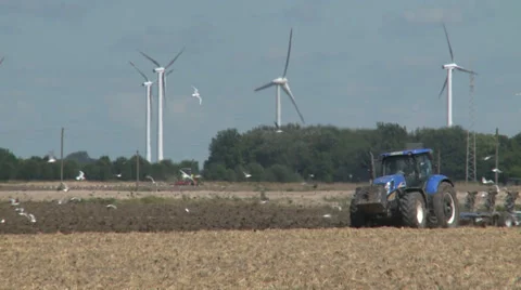 Wind park farmer - HD Stock Footage 27881324