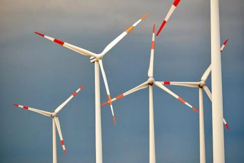 Wind park in germany Stock Photos