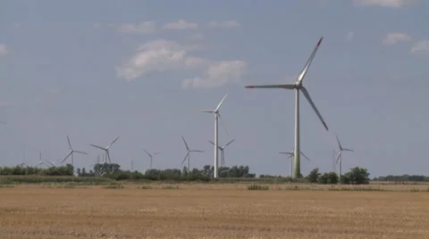 Wind park - HD Stock Footage 27844649