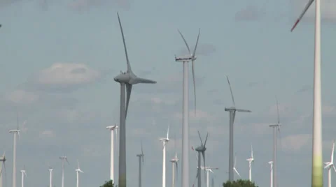 Wind park tilt - HD Stock Footage 27892813
