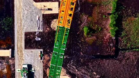 Wind park under construction. Stock Footage 330953098