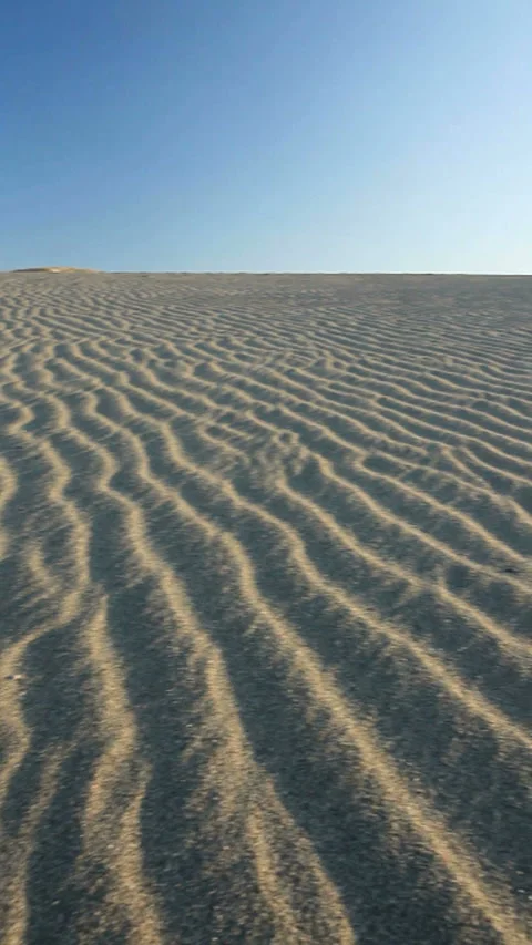 Wind Patterns and Sunrise at Nakatajima Sand Dunes Stock Footage 324958154