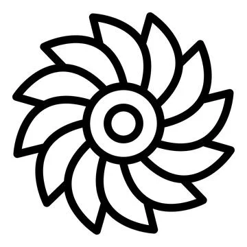 Wind pinwheel icon outline vector. Vane wheel Illustration