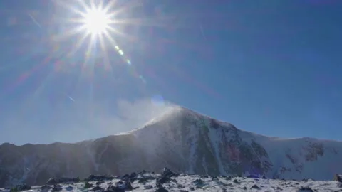Wind Plume On Summit Stock Footage 225910809