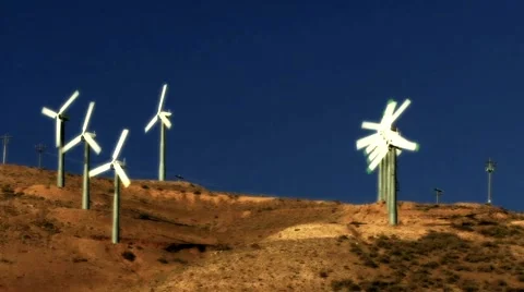 Wind Power 207 HD 720p Stock Footage 1101383