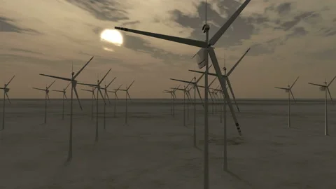 Wind power 4k Stock Footage 136291220