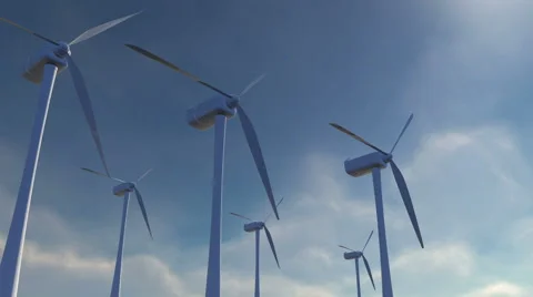Wind Power  - 4K Resolution Ultra HD Stock Footage 45670547