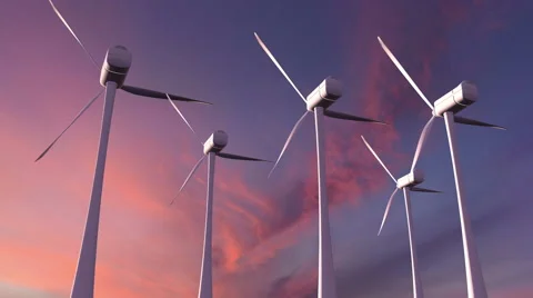 Wind Power  - 4K Resolution Ultra HD Stock Footage 45670651