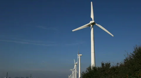 Wind power is clean energy Video stock 873360
