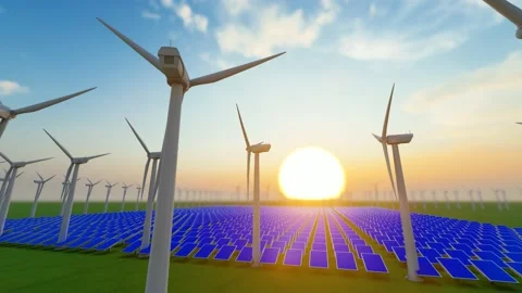 Wind power generation 4 Stock Footage 198980767