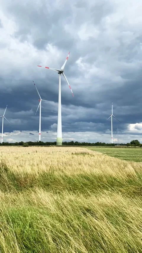Wind Power Generation Ecological Energy Sustainable Development Stock Footage 279013543