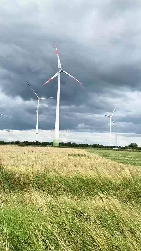 Wind Power Generation Ecological Energy Sustainable Development Stock Footage 279014045