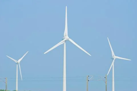 Wind power generation machine Stock Photos