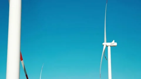 Wind power generation. Renewable Green energy  back is clean. 4K video clip Stock Footage 202500820