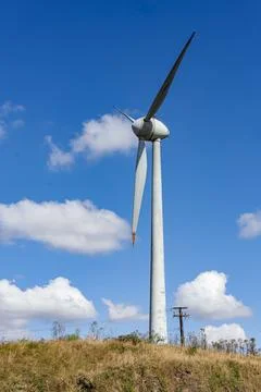 Wind power generation station, using the wind, highlighting the large capture Stock Photos