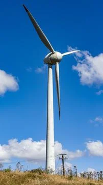 Wind power generation station, using the wind, highlighting the large capture Stock Photos
