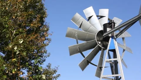 Wind power generator Stock Footage 8652908