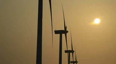 Wind power generator Stock Footage 10857221