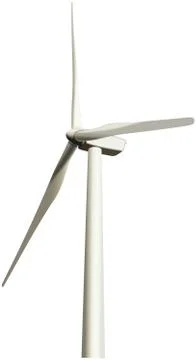 Wind power generator isolated on white Stock Illustration