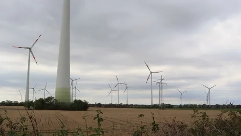 Wind power generator. Time lapse. Stock Footage 139348631