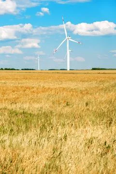 Wind power generators Stock Photos