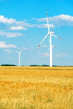 Wind power generators Stock Photos