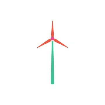 Wind power Icon Vector Stock Illustration