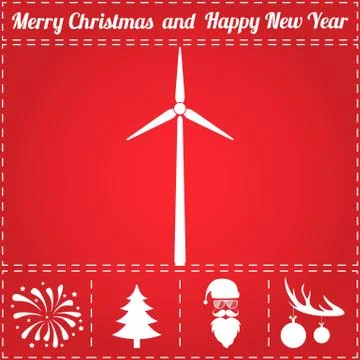 Wind power Icon Vector Stock Illustration