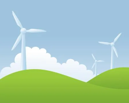 Wind power Stock Illustration