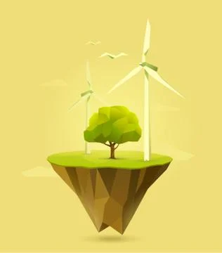 Wind power Stock Illustration