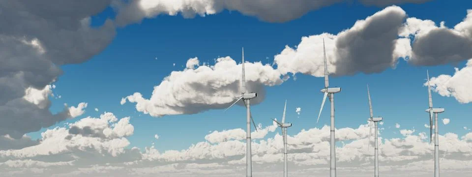 Wind power Stock Illustration
