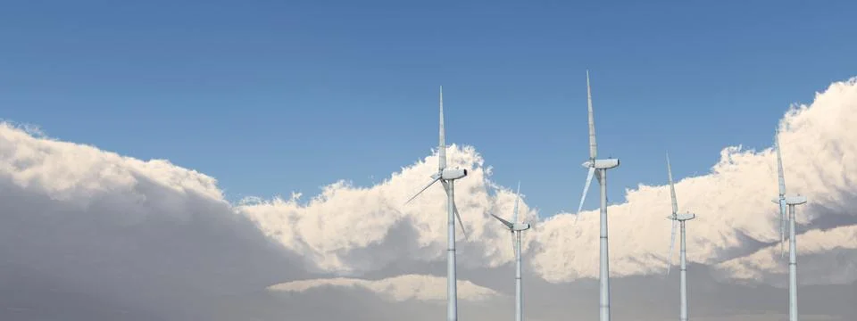 Wind power Illustrazione stock