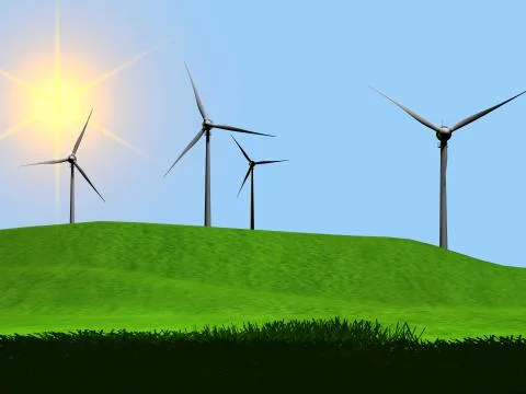 Wind power Stock Illustration