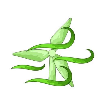 Wind power illustration Stock Illustration