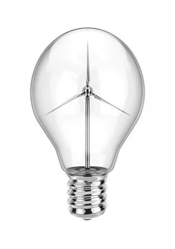 Wind power lightbulb Stock-Illustration