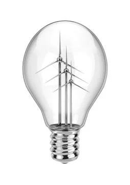 Wind power lightbulb Иллюстрация
