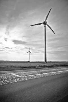 Wind power machine. Stock Photos