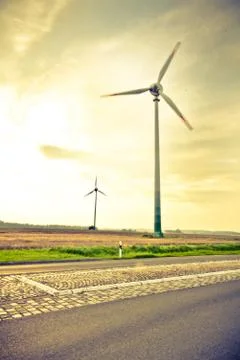 Wind power machine. Stock Photos
