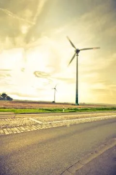 Wind power machine. Stock Photos