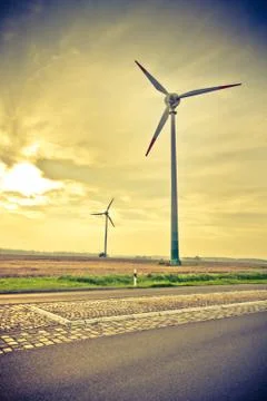 Wind power machine. Stock Photos