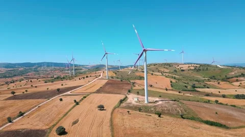 Wind Power Plant 02 Stock Footage 246856894