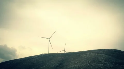 Wind power plant 4K Stock Footage 127894758