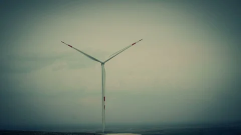 Wind power plant 4K Stock Footage 127894948