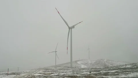 Wind power plant 4K Stock Footage 127899819